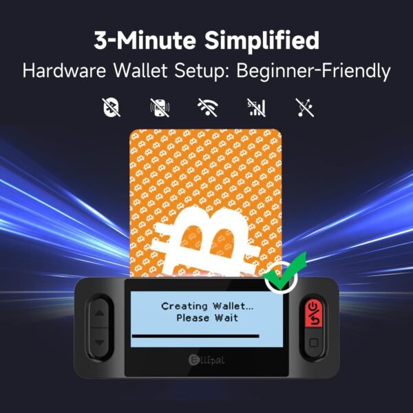 Ellipal X Card Bitcoin Custom Edition – Air Gapped Crypto Cold Wallet（ with Starter Accessory Kit） - Image 2