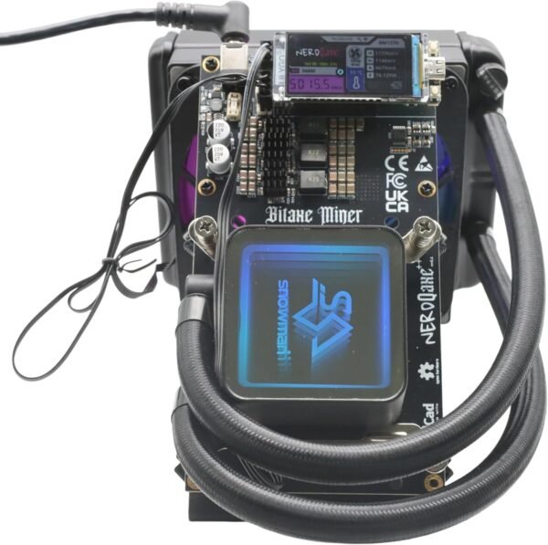 in Stock New Bitaxe NerdQaxe++ Hydro 4.8TH/s 15J/Th 60W Power Consumption Bitcoin Miner, 2.4G WiFi Crypto Machine, 4xBM1370 ASIC Chips, Open-Source Mining Machine, High Efficiency for BTC Mining - Image 2