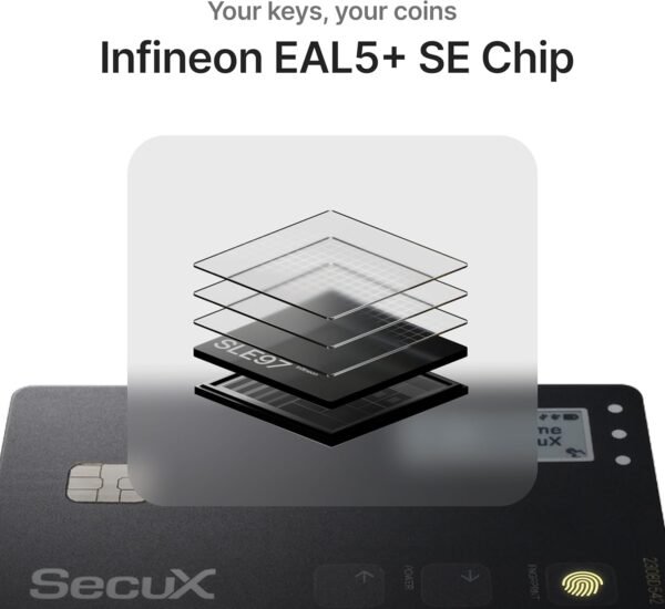 SecuX Shield Bio Crypto Hardware Wallet - Secure Biometric Authentication, Cold Storage Card for NFT, Bitcoin, Ethereum, Cardano, ERC20, BEP20, and More - Image 3