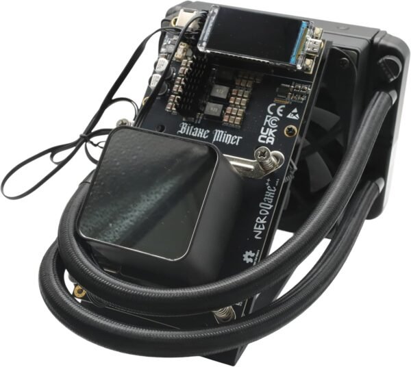 in Stock New Bitaxe NerdQaxe++ Hydro 4.8TH/s 15J/Th 60W Power Consumption Bitcoin Miner, 2.4G WiFi Crypto Machine, 4xBM1370 ASIC Chips, Open-Source Mining Machine, High Efficiency for BTC Mining - Image 3