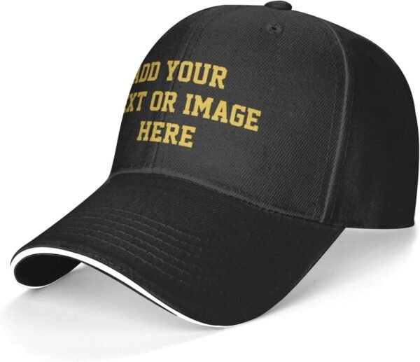 Custom Hats Add Photos/Logo/Text to Design Your Personalized Baseball Cap for Men & Women Adjustable - Image 2