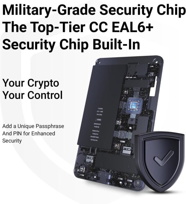 Digital Shield Cold Wallet Crypto,CC EAL6+ Secure Element & Passphrase Crypto Hardware Wallet,Protect Your Digital Assets & Bitcoin - Image 7