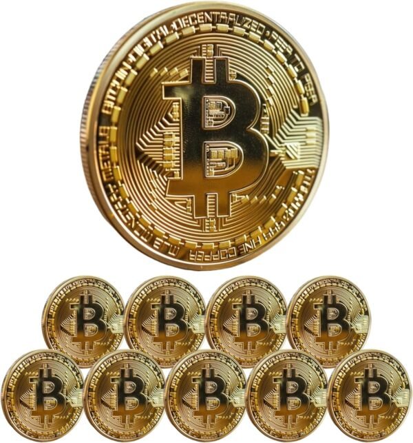 Bitcoin Coin - Commemorative BTC Coins Plus Clear Protective Case, Physical Bitcoin, Cryptocurrency Gifts, Limited Edition Collectible Plus Protective Case