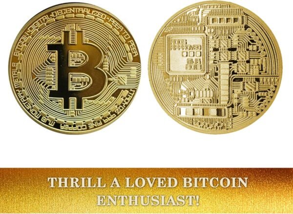 12Pcs Bitcoin Coin - Gold Physical Bitcoin Commemorative Tokens with Protective Case, Blockchain Cryptocurrency Collectibles for Home and Office Decoration(Gold) - Image 4