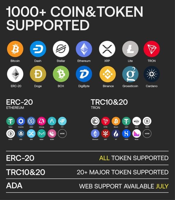 SecuX Crypto Wallet Bundle - V20 + W10 Hardware Wallet - w/Touch Screen, USB & NFT Support - Easily Manager Your Bitcoin, Ethereum, BTC, ETH, LTC, Doge, BNB, Dash, XLM, ERC20, BSC and More - Image 5