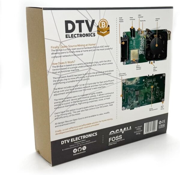 Bitaxe Ultra Open Source Bitcoin ASIC Miner - BTC Miner with 500 GH/s Hash Rate, Low Power Consumption - Quiet Solo Bitcoin Miner for Home Use with Multi-Regional PSU - Image 2
