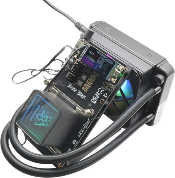 in Stock New Bitaxe NerdQaxe++ Hydro 4.8TH/s 15J/Th 60W Power Consumption Bitcoin Miner, 2.4G WiFi Crypto Machine, 4xBM1370 ASIC Chips, Open-Source Mining Machine, High Efficiency for BTC Mining - Image 6