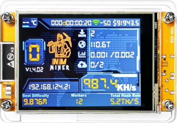 Heltec Bitcoin Miner NerdMiner V2 NMMiner ESP-WROOM-32 ESP32 Development Board 2.8 inch Smart Display Lucky Miner Hashrate Module 414KH/s Crypto Solo Lottery Miner