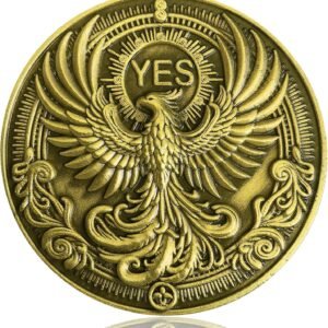 Phoenix & Skull Decision Coin – Dual-Sided Motivational YES/NO Flip Coin (Single Coin)