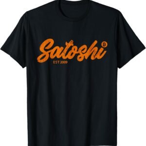 Satoshi Est 2009 Bitcoin Creator Blockchain Currency T-Shirt